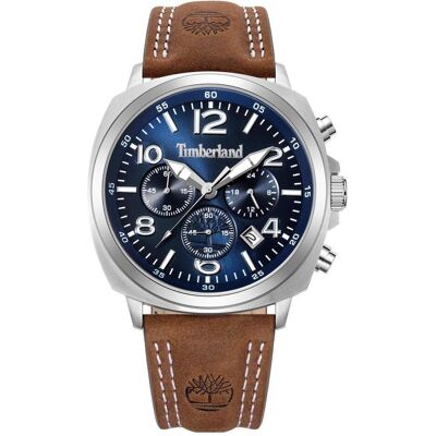 Timberland Armbanduhr, Denny's Bay, Beige, Braun, Silber, Blau, (Analoguhr, Chronograph, 44 mm) Timberland Armbanduhr, Denny's Bay, Beige, Braun, Silber, Blau, (Analoguhr, Chronograph, 44 mm)