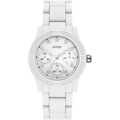 Guess Armbanduhr, Unisex Watch W0944L1 (Ø 38 mm), Weiss, (Analoguhr, 38 mm) Guess Armbanduhr, Unisex Watch W0944L1 (Ø 38 mm), Weiss, (Analoguhr, 38 mm)