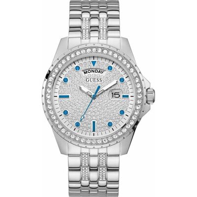Guess Armbanduhr, Comet GW0218G1 Horloge - Staal - Zilverkleurig - 44 mm, Silber, (Analoguhr, 44 mm) Guess Armbanduhr, Comet GW0218G1 Horloge - Staal - Zilverkleurig - 44 mm, Silber, (Analoguhr, 44 mm)