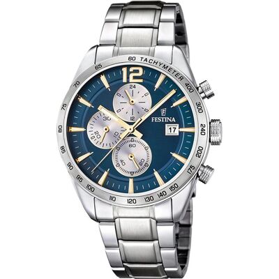 Festina, Armbanduhr, Timeless Chronograph, Silber, (Analoguhr, 44 mm) Festina, Armbanduhr, Timeless Chronograph, Silber, (Analoguhr, 44 mm)