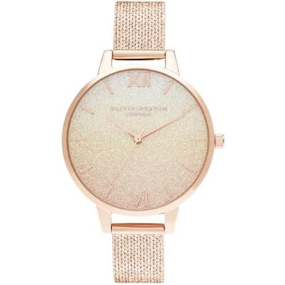 Olivia Burton, Armbanduhr, Damenuhr Sunset Ombre Glitter OB16US58, Gold, (Analoguhr, 34 mm) Olivia Burton, Armbanduhr, Damenuhr Sunset Ombre Glitter OB16US58, Gold, (Analoguhr, 34 mm)