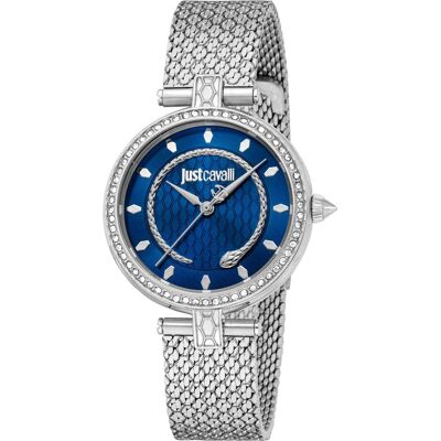 Just Cavalli, Armbanduhr, Damenuhr Snake, Silber, (Analoguhr, 32 mm) Just Cavalli, Armbanduhr, Damenuhr Snake, Silber, (Analoguhr, 32 mm)