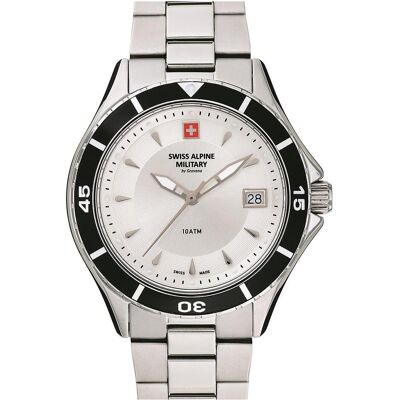 Swiss Alpine Military, Armbanduhr, 7740.1132 Damen 36mm 10ATM, Silber, (Analoguhr, 36 mm) Swiss Alpine Military, Armbanduhr, 7740.1132 Damen 36mm 10ATM, Silber, (Analoguhr, 36 mm)