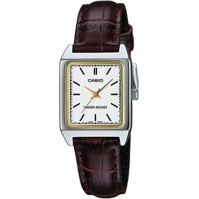 Casio Armbanduhr, Damenuhr LTP-V007L-7E2 + Box, Gold, Weiss, Braun, Silber, (Analoguhr, 40 mm) Casio Armbanduhr, Damenuhr LTP-V007L-7E2 + Box, Gold, Weiss, Braun, Silber, (Analoguhr, 40 mm)