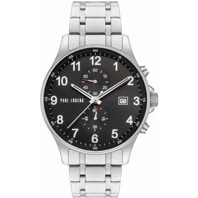 Paul Lorens, Armbanduhr, Zegarek Zegarek męski GHOST-PL20002B-1C1, Schwarz, Silber, (Chronograph, 45 mm) Paul Lorens, Armbanduhr, Zegarek Zegarek męski GHOST-PL20002B-1C1, Schwarz, Silber, (Chronograph, 45 mm)