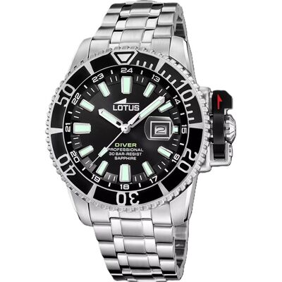 Lotus Armbanduhr, 18938/4 Diver, Schwarz, Silber, (Analoguhr, 46 mm) Lotus Armbanduhr, 18938/4 Diver, Schwarz, Silber, (Analoguhr, 46 mm)