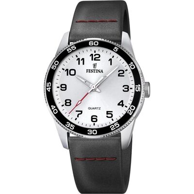 Festina, Armbanduhr, Junior, Weiss, Schwarz, Silber, (Analoguhr, 34 mm) Festina, Armbanduhr, Junior, Weiss, Schwarz, Silber, (Analoguhr, 34 mm)
