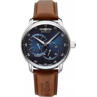 Zeppelin, Armbanduhr, 8662-3, Braun, Blau, Silber, (Analoguhr, 43 mm) Zeppelin, Armbanduhr, 8662-3, Braun, Blau, Silber, (Analoguhr, 43 mm)