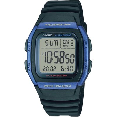 Casio Armbanduhr, W-96H-2AVDF Unisex, Blau, Grau, Schwarz Casio Armbanduhr, W-96H-2AVDF Unisex, Blau, Grau, Schwarz