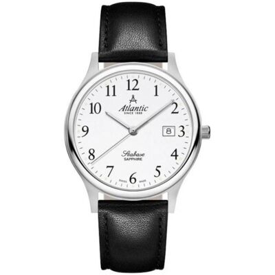 Atlantic, Armbanduhr, Zegarek Zegarek Seabase 60343.41.13 męski szwajcarski, Schwarz, Silber, (Swiss Made, 40 mm) Atlantic, Armbanduhr, Zegarek Zegarek Seabase 60343.41.13 męski szwajcarski, Schwarz, Silber, (Swiss Made, 40 mm)