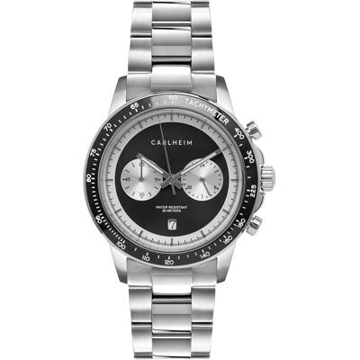 Carlheim, Armbanduhr, Präzise Tachymeter-Funktion, wasserfest bis 50 Meter, schlankes Design, Silber, (Chronograph) Carlheim, Armbanduhr, Präzise Tachymeter-Funktion, wasserfest bis 50 Meter, schlankes Design, Silber, (Chronograph)