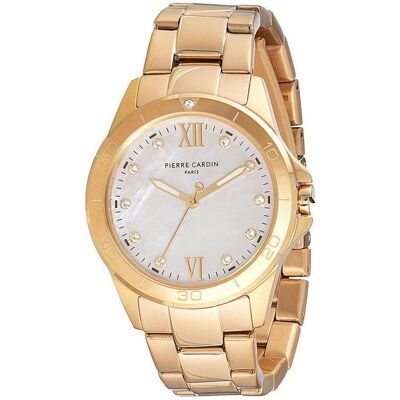Pierre Cardin, Armbanduhr, Damenuhr CF.1009.MG.1 (Ø 34 mm), Weiss, Gold, (34 mm) Pierre Cardin, Armbanduhr, Damenuhr CF.1009.MG.1 (Ø 34 mm), Weiss, Gold, (34 mm)