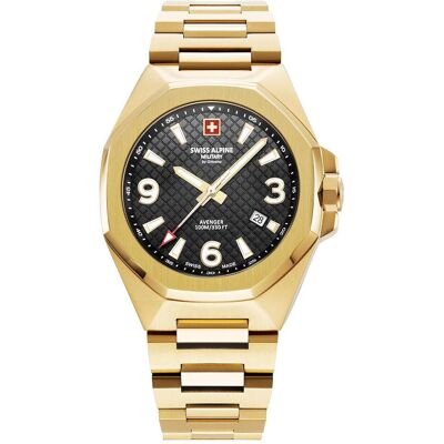 Swiss Alpine Military, Armbanduhr, 7005.1117 Avenger Herrenuhr 42mm 10ATM, Gold, (Analoguhr, 42 mm) Swiss Alpine Military, Armbanduhr, 7005.1117 Avenger Herrenuhr 42mm 10ATM, Gold, (Analoguhr, 42 mm)