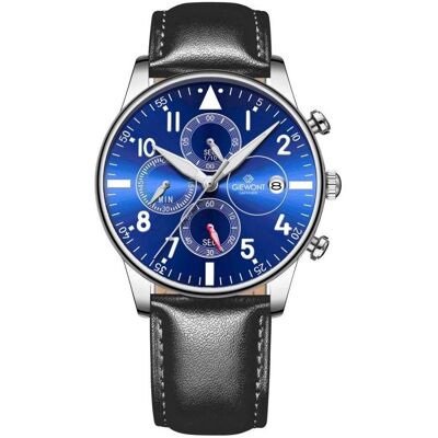 Giewont, Armbanduhr, Zegarek Zegarek Męski Chronograph Sapphire Czarno Niebieski GW5630-A3, Silber, Blau, Schwarz, (Analoguhr, Chronograph, 42 mm) Giewont, Armbanduhr, Zegarek Zegarek Męski Chronograph Sapphire Czarno Niebieski GW5630-A3, Silber, Blau, Schwarz, (Analoguhr, Chronograph, 42 mm)