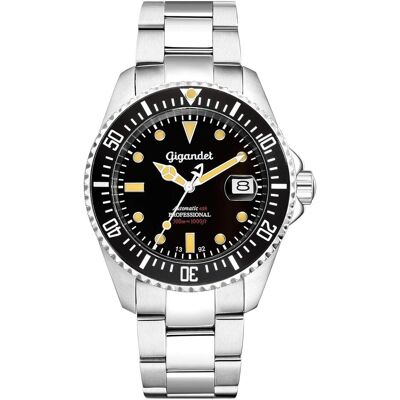 Gigandet, Armbanduhr, Automatisches Herrenarmbanduhr mit Datumsfunktion und Leuchtzeigern, Schwarz, (Taucheruhr, 43 mm) Gigandet, Armbanduhr, Automatisches Herrenarmbanduhr mit Datumsfunktion und Leuchtzeigern, Schwarz, (Taucheruhr, 43 mm)