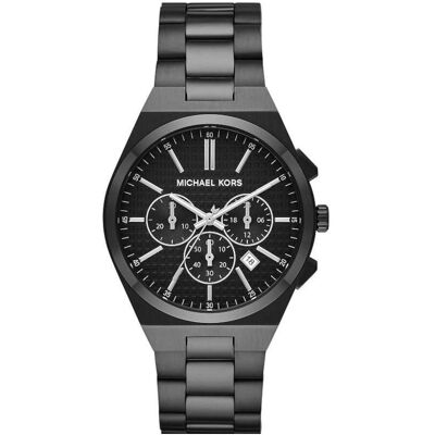 Michael Kors, Armbanduhr, Lennox MK9146 Herrenuhr + Box, Schwarz, Silber, (Chronograph) Michael Kors, Armbanduhr, Lennox MK9146 Herrenuhr + Box, Schwarz, Silber, (Chronograph)