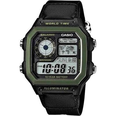 Casio Armbanduhr, AEQ-120W-9AV, Schwarz, Grün, Gelb, (Digitaluhr, 43 mm) Casio Armbanduhr, AEQ-120W-9AV, Schwarz, Grün, Gelb, (Digitaluhr, 43 mm)