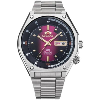 Orient, Armbanduhr, Revival Neo, Rot, Grau, Silber, (Analoguhr, 41 mm) Orient, Armbanduhr, Revival Neo, Rot, Grau, Silber, (Analoguhr, 41 mm)