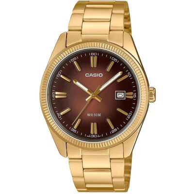 Casio Armbanduhr, MTP-1302PGC-5AVEF, Gold, Braun, (Analoguhr, 38.50 mm) Casio Armbanduhr, MTP-1302PGC-5AVEF, Gold, Braun, (Analoguhr, 38.50 mm)