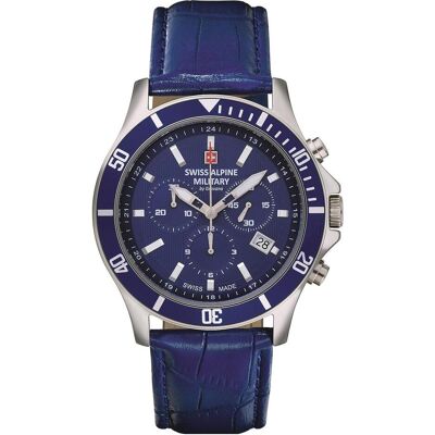 Swiss Alpine Military, Armbanduhr, 7022.9535 Chronograph 42mm 10ATM, Silber, (Analoguhr, Chronograph, 42 mm) Swiss Alpine Military, Armbanduhr, 7022.9535 Chronograph 42mm 10ATM, Silber, (Analoguhr, Chronograph, 42 mm)