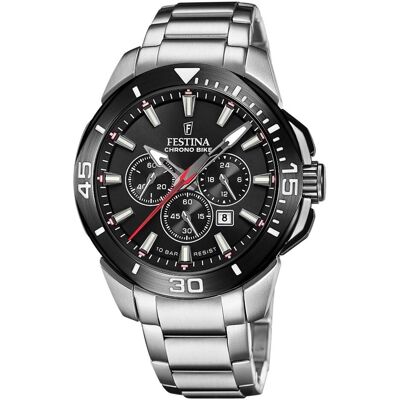 Festina, Armbanduhr, F20641/D, Silber, (Chronograph, Sportuhr, 47 mm) Festina, Armbanduhr, F20641/D, Silber, (Chronograph, Sportuhr, 47 mm)