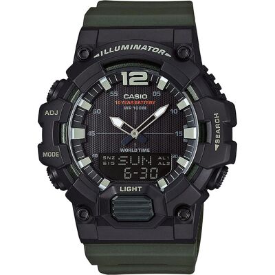 Casio Armbanduhr, Hdc-700-3avef, Schwarz, Grün, (Analoguhr, Chronograph, Digitaluhr, 49 mm) Casio Armbanduhr, Hdc-700-3avef, Schwarz, Grün, (Analoguhr, Chronograph, Digitaluhr, 49 mm)
