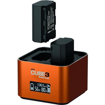 Hähnel ProCube 3 Twin (Kamera Akku Ladegerät), Kamera Stromversorgung, Orange, Schwarz Hähnel ProCube 3 Twin (Kamera Akku Ladegerät), Kamera Stromversorgung, Orange, Schwarz