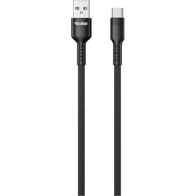 Rollei USB-A / USB-C Kabel 10 Gbps 1,2 m (1.20 m, 15 W), USB Kabel Rollei USB-A / USB-C Kabel 10 Gbps 1,2 m (1.20 m, 15 W), USB Kabel