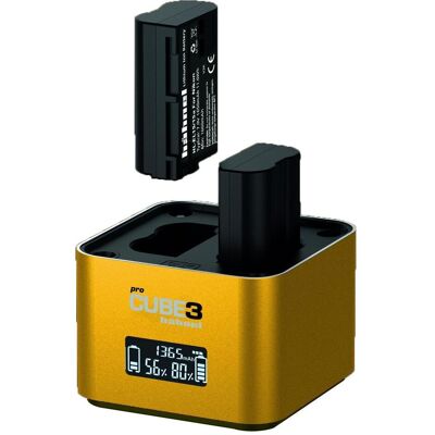 Hähnel ProCube 3 Twin (Kamera Akku Ladegerät), Kamera Stromversorgung, Schwarz, Gelb Hähnel ProCube 3 Twin (Kamera Akku Ladegerät), Kamera Stromversorgung, Schwarz, Gelb