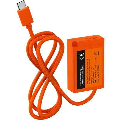 Rollei Dummy Kamera-Akku mit USB-C (Kamera Akku), Kamera Stromversorgung, Orange Rollei Dummy Kamera-Akku mit USB-C (Kamera Akku), Kamera Stromversorgung, Orange