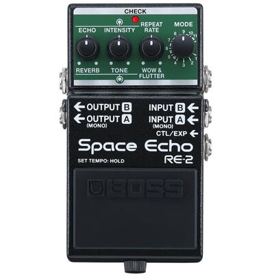 Boss (Electronics) RE-2 Space Echo Digital Delay (Bass, Gitarre), Effektpedal, Schwarz Boss (Electronics) RE-2 Space Echo Digital Delay (Bass, Gitarre), Effektpedal, Schwarz