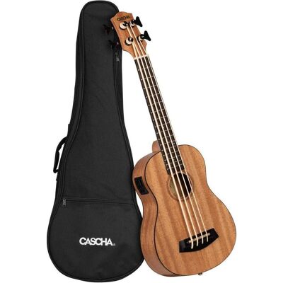 Cascha HH 2175 Naturfarbene Bass-Ukulele (Bass), Ukulele, Schwarz Cascha HH 2175 Naturfarbene Bass-Ukulele (Bass), Ukulele, Schwarz