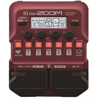 Zoom B1 Four (Bass), Effektpedal, Schwarz Zoom B1 Four (Bass), Effektpedal, Schwarz