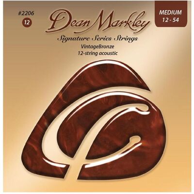 Dean Markley D.Markley 2206 V.Bronze Acoustic M 12St. (Gitarre, 0.02"), Saiten Dean Markley D.Markley 2206 V.Bronze Acoustic M 12St. (Gitarre, 0.02"), Saiten