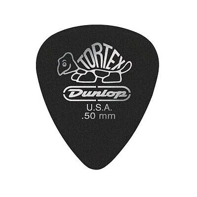 Dunlop Plectren Black Tortex 050 (12), Plektrum, Schwarz Dunlop Plectren Black Tortex 050 (12), Plektrum, Schwarz