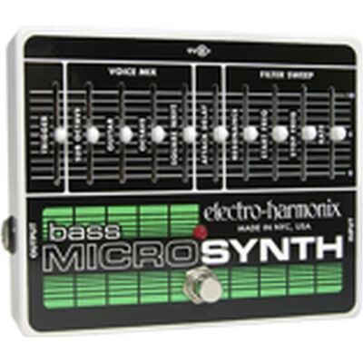 Electro-Harmonix Bass Micro Synth (E-Bass), Effektpedal, Schwarz, Weiss Electro-Harmonix Bass Micro Synth (E-Bass), Effektpedal, Schwarz, Weiss