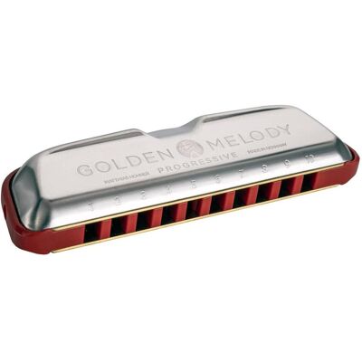 Hohner Golden Melody Progressive G-major (Mundharmonika, Diatonisch), Blasinstrumente, Mehrfarbig Hohner Golden Melody Progressive G-major (Mundharmonika, Diatonisch), Blasinstrumente, Mehrfarbig