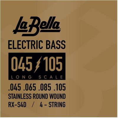 La Bella Bass RX-S4D St. Steel 045/105 (4x, Bass), Saiten La Bella Bass RX-S4D St. Steel 045/105 (4x, Bass), Saiten
