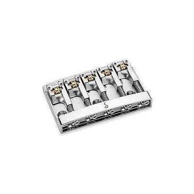 Schaller 3D-5 Bass Bridge chrome, Gitarre Zubehör, Silber Schaller 3D-5 Bass Bridge chrome, Gitarre Zubehör, Silber