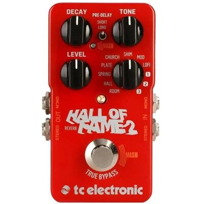 TC Electronic Hall of Fame 2 Reverb - Gitarreneffekt (Gitarre), Effektpedal, Rot TC Electronic Hall of Fame 2 Reverb - Gitarreneffekt (Gitarre), Effektpedal, Rot
