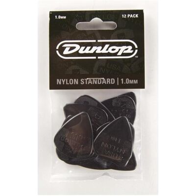 Dunlop Plectren Nylon 100 (12), Plektrum, Schwarz Dunlop Plectren Nylon 100 (12), Plektrum, Schwarz