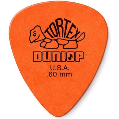 Dunlop Tortex (12x, 0.60 mm), Plektrum, Orange Dunlop Tortex (12x, 0.60 mm), Plektrum, Orange
