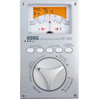Korg Ot-120, Stimmgerät, Silber, Grau Korg Ot-120, Stimmgerät, Silber, Grau