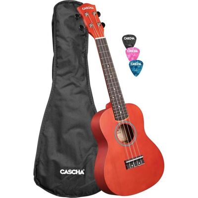 Cascha CUC102 Konzertukulele – Linde Rot – Aquila Saiten (Konzert), Ukulele, Rot Cascha CUC102 Konzertukulele – Linde Rot – Aquila Saiten (Konzert), Ukulele, Rot