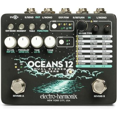 Electro-Harmonix Oceans 12 (Gitarre), Effektpedal, Schwarz Electro-Harmonix Oceans 12 (Gitarre), Effektpedal, Schwarz