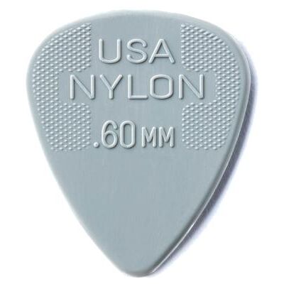 Dunlop Plectren Nylon 060,Nachfüllbag/72 (72x, 0.60 mm), Plektrum, Grau Dunlop Plectren Nylon 060,Nachfüllbag/72 (72x, 0.60 mm), Plektrum, Grau