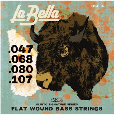 La Bella Bass Olinto OSF4 Flat 047/107 (4x, Bass, 0.11"), Saiten La Bella Bass Olinto OSF4 Flat 047/107 (4x, Bass, 0.11"), Saiten