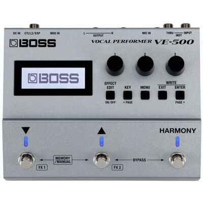 Boss (Electronics) VE-500 Vocal Performer (Gitarre), Effektpedal, Grau, Silber Boss (Electronics) VE-500 Vocal Performer (Gitarre), Effektpedal, Grau, Silber