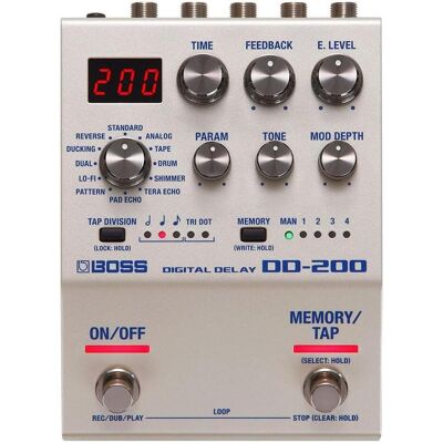 Boss (Electronics) DD-200 Digital Delay Pedal (E-Gitarre, Gitarre), Effektpedal, Grau Boss (Electronics) DD-200 Digital Delay Pedal (E-Gitarre, Gitarre), Effektpedal, Grau