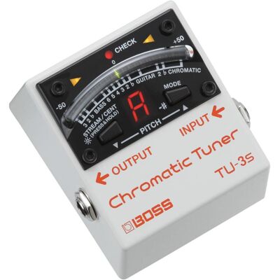 Boss (Electronics) TU-3S Chromatic Tuner (Bass, Gitarre), Effektpedal, Weiss Boss (Electronics) TU-3S Chromatic Tuner (Bass, Gitarre), Effektpedal, Weiss